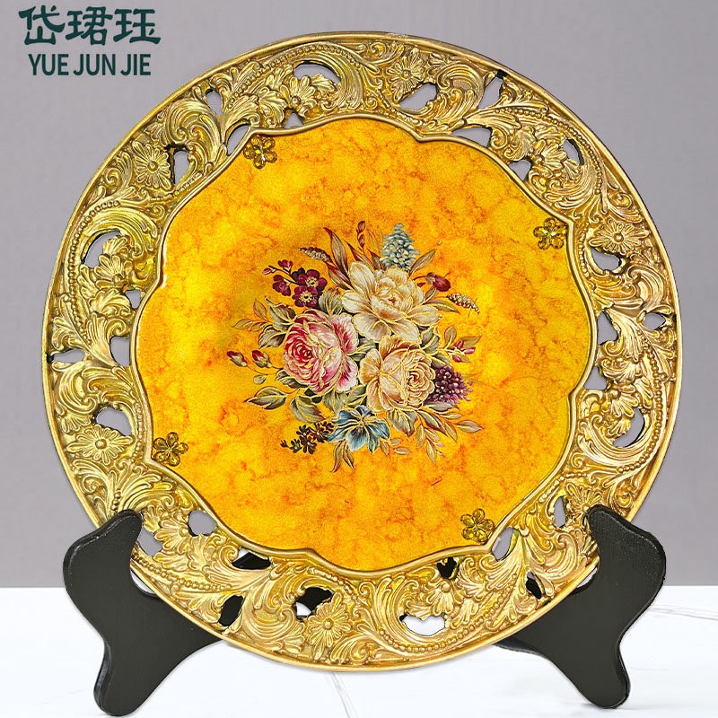 岱珺珏（私人定制）金花卉摆盘图3